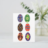 Pysanky Oekraïense paaseieren Feestdagenkaart (Staand voorkant)