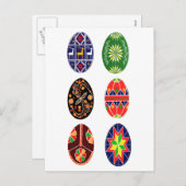 Pysanky Oekraïense paaseieren Feestdagenkaart (Voorkant / Achterkant)