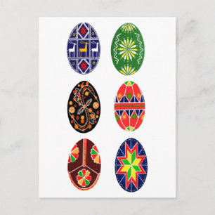 Pysanky Oekraïense paaseieren Feestdagenkaart