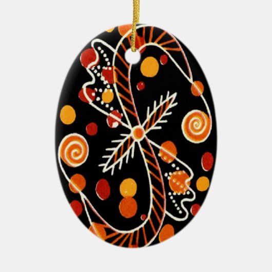 Pysanky Oekraïense paaseieren Keramisch Ornament (Voorkant)