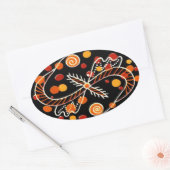 Pysanky Oekraïense paaseieren Ovale Sticker (Envelop)