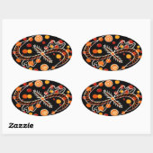 Pysanky Oekraïense paaseieren Ovale Sticker (Vel)