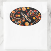 Pysanky Oekraïense paaseieren Ovale Sticker (Tas)