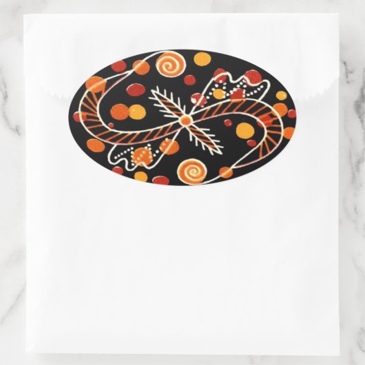 Pysanky Oekraïense paaseieren Ovale Sticker (Tas)