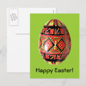 Pysanky Oekraïense paaskaart Feestdagenkaart (Voorkant / Achterkant)