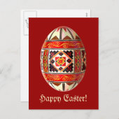Pysanky Oekraïense paaskaart Feestdagenkaart (Voorkant / Achterkant)