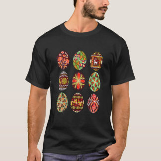 Pysanky Paasei Gelukkige Paasdag Eijacht T T-shirt