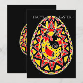 Pysanky Paaseieren Feestdagenkaart (Voorkant / Achterkant)