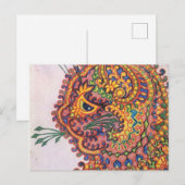 Pyschemelic Cat van Louis Wain Briefkaart (Voorkant / Achterkant)