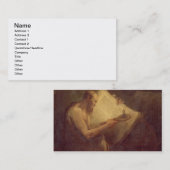 Pythagoras (6e eeuw voor Christus) (olie op doek) Visitekaartje (Voorkant / Achterkant)