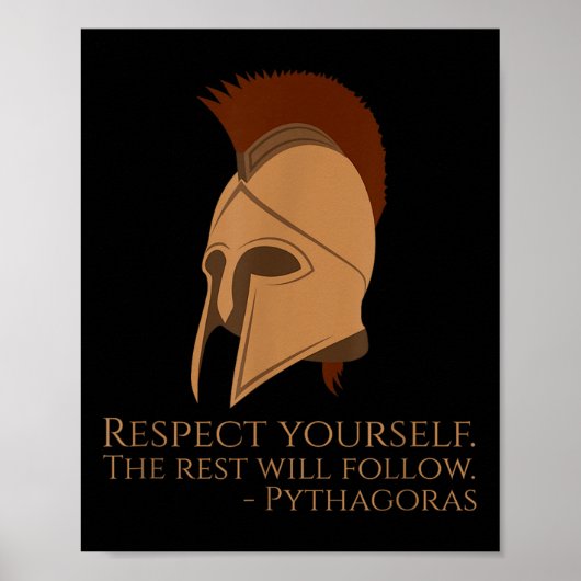 Pythagoras citeert oude Griekse filosofie - respec Poster (Voorkant)
