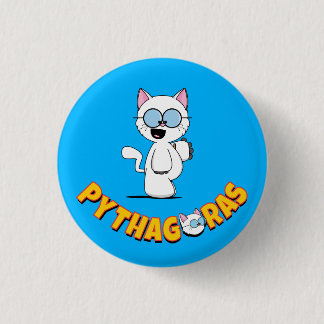 Pythagoras de Cat-Button Ronde Button 3,2 Cm
