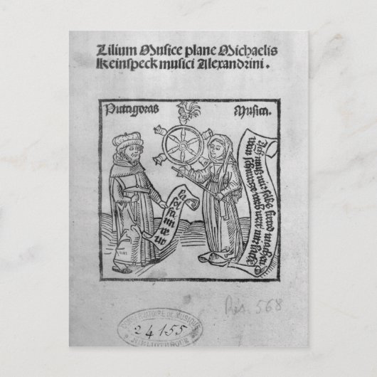 Pythagoras en Muziek Briefkaart (Voorkant)
