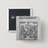 Pythagoras en Muziek Vierkante Button 5,1 Cm (Voorkant /achterkant)