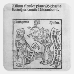 Pythagoras en Muziek Vierkante Sticker