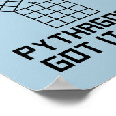 Pythagoras heeft de juiste Wiskunde Poster (Hoek)