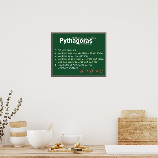 Pythagoras Mathematics citeert Poster (Keuken)