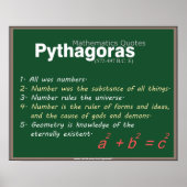 Pythagoras Mathematics citeert Poster (Voorkant)