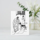 Pythagoras met Dog Briefkaart (Staand voorkant)