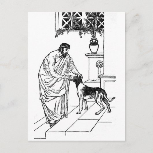 Pythagoras met Dog Briefkaart (Voorkant)