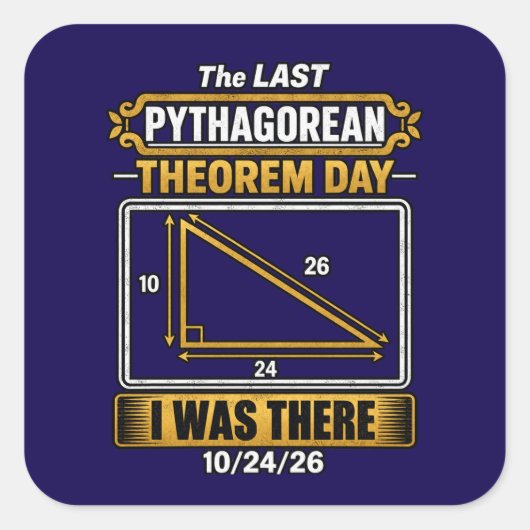 Pythagoras Stelling Dag Stickers (Voorkant)