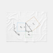Pythagoras Theorem Fleece Deken (Voorkant (Horizontaal))