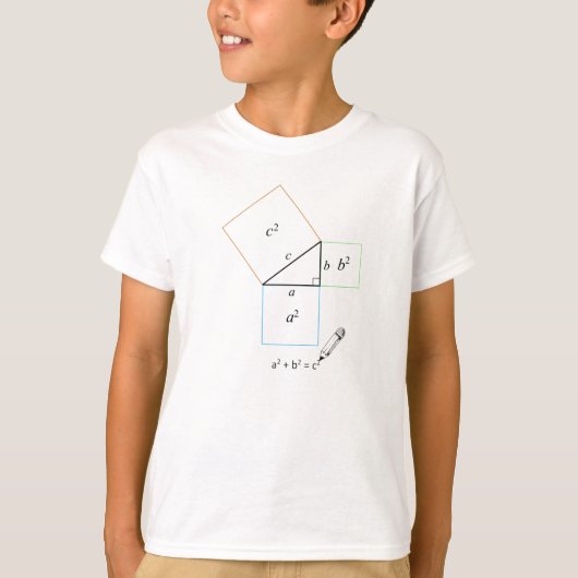 Pythagoras Theorem T-shirt (Voorkant)