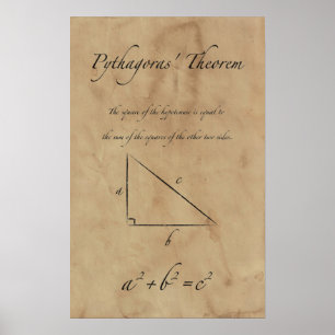 Pythagoras' Theorem - Wiskunde Posters