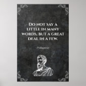 Pythagoras wise quote. Inspiration Poster (Voorkant)