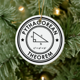 Pythagoreaanse theoremkeramische sierplant keramisch ornament