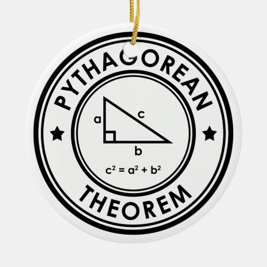 Pythagorean Theorem-keramisch Ornament (Voorkant)
