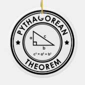Pythagorean Theorem-keramisch Ornament (Achterkant)
