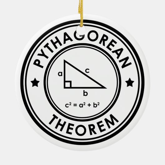 Pythagorean Theorem-keramisch Ornament (Achterkant)