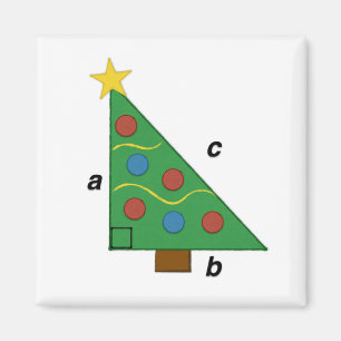 Pythagorean Theorem-kerstgeom-e-tree Magneet