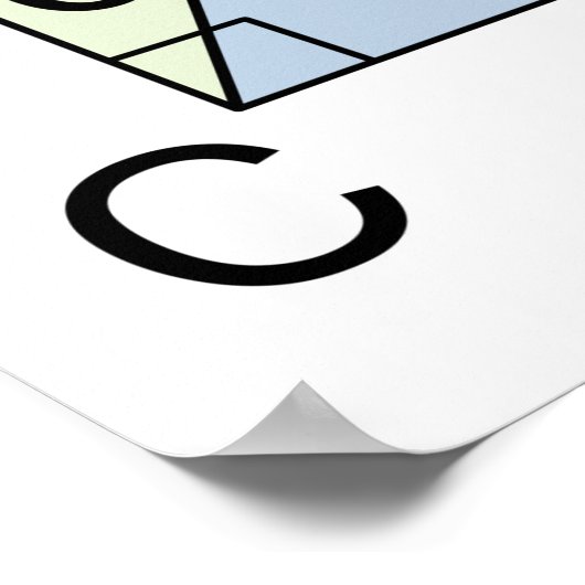 Pythagorean Theorem Proof met soortgelijke driehoe Poster (Hoek)