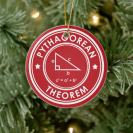 Pythagorean Theorem Red-Ornament Keramisch Ornament