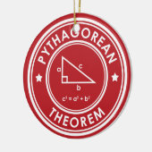 Pythagorean Theorem Red-Ornament Keramisch Ornament (Links)