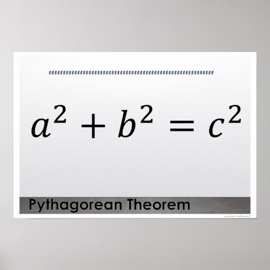 Pythagorean Theorem Wiskunde Poster (Voorkant)
