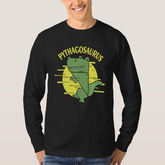 Pythagosaurus Pythagoras Theorem Statisticiaanse W T-shirt (Voorkant)