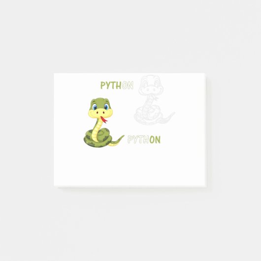 pythoff python schattige slang post-it® notes (Voorkant)