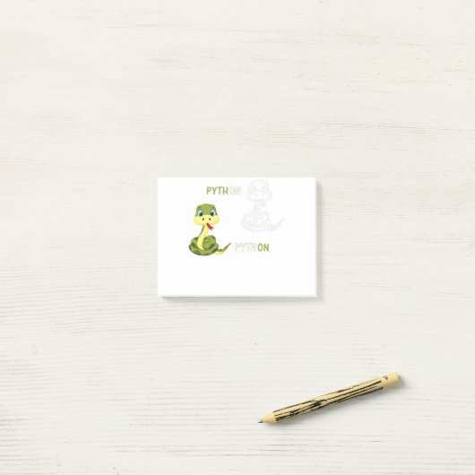 pythoff python schattige slang post-it® notes (Op bureau)