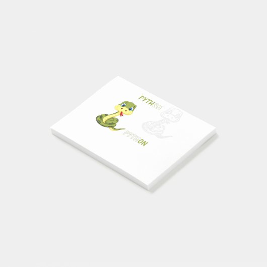 pythoff python schattige slang post-it® notes (Schuin)
