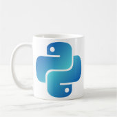 Python blue logo koffiemok (Links)