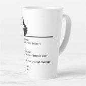 Python Code-Je moeder was een hamster Latte Mok (Rechterhoek)