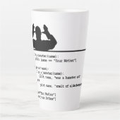 Python Code-Je moeder was een hamster Latte Mok (Voorkant)