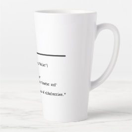 Python Code-Je moeder was een hamster Latte Mok