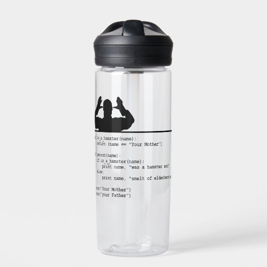 Python Code-Je moeder was een hamster Waterfles (Voorkant)
