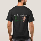 Python Code Monkey T-shirt (Achterkant)