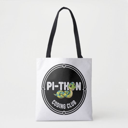 Python Codeerclub Programmeur Tote Bag (Voorkant)