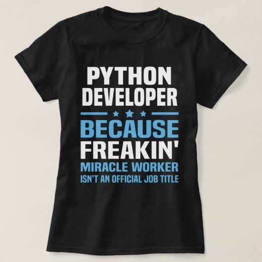 Python Developer T-shirt (Design voorkant)